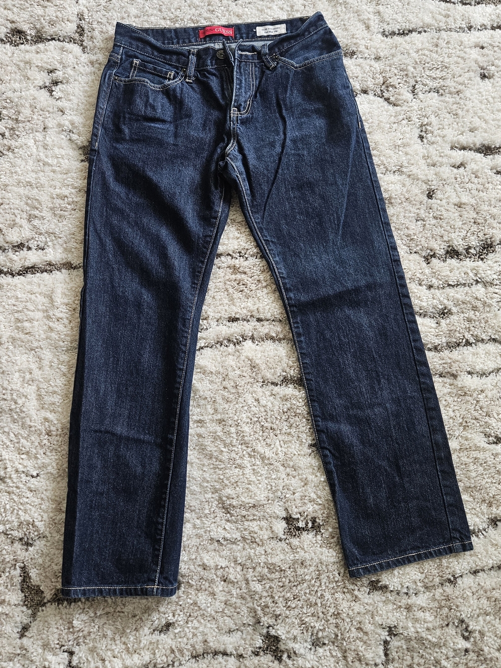Guess Men's Straight-Leg Jeans in Dark Blue Wash